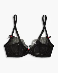 Agent Provocateur Lorna Leavers lace and mesh underwired bra - Black Black