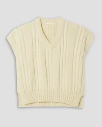 &Daughter Oisin cable-knit wool vest - White White