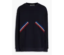 Appliquéd French cotton-terry sweatshirt - Blue