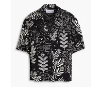 Printed jacquard shirt - Black