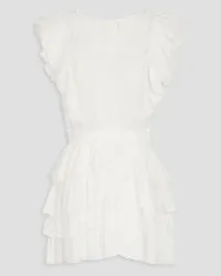 LoveShackFancy Corelli embroidered tiered cotton mini dress - White White