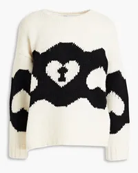 RED Valentino Intarsia wool sweater - White White