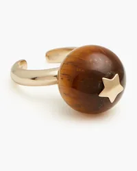 Zimmermann Gold-tone quartz ring - Brown Brown