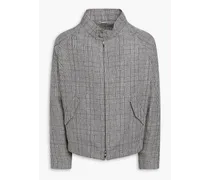 Prince of Wales checked linen jacket - Black