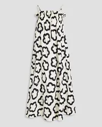 Tory Burch Printed cotton-blend poplin midi dress - White White