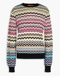 Missoni Crochet-knit cotton-blend sweater - Multicolor Multicolor