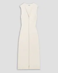 Jil Sander Ribbed cotton midi dress - White White