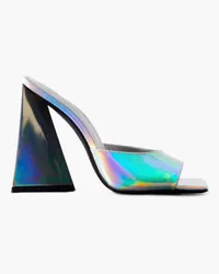 ATTICO Devon iridescent leather mules - Metallic Metallic