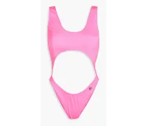 Cutout neon swimsuit - Pink