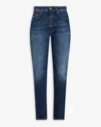 Acne Studios Faded high-rise slim-leg jeans - Blue Blue