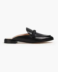 Gianvito Rossi Braided leather mules - Black Black