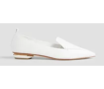 Beya pebbled-leather loafers - White