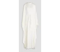 Satin-crepe bridal gown - White