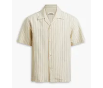 Pinstriped woven shirt - Neutral