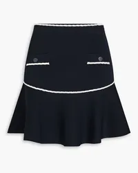 Claudie Pierlot Fluted two-tone stretch-knit mini skirt - Blue Blue