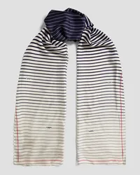 Valentino Garavani Striped silk-twill scarf - White - OneSize White