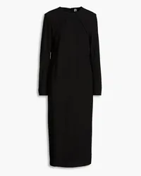 Totême Pleated crepe midi dress - Black Black