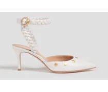 Gianvito Rossi Studded leather pumps - White White