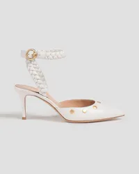 Gianvito Rossi Studded leather pumps - White White