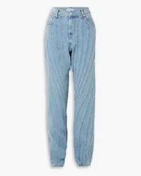 Thierry Mugler Paneled straight-leg jeans - Blue Blue