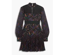 Dina printed silk-georgette mini dress - Multicolor