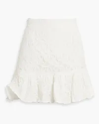 Walter Baker Claudia ruffled lace mini skirt - White White