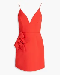 Rebecca Vallance Ally bow-embellished crepe mini dress - Red Red