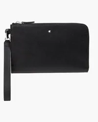 Montblanc Sartorial textured-leather clutch - Black Black