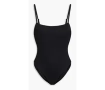 Gabrielle stretch-piqué swimsuit - Black