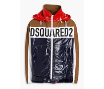 Dsquared2 Paneled color-block logo-print shell jacket - Blue Blue