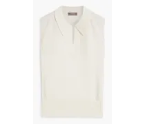Cashmere polo sweater - White