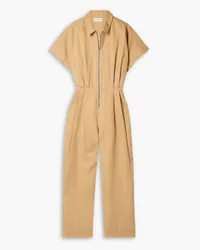 APIECE APART Oso Mayor pleated linen and cotton-blend twill jumpsuit - Neutral Neutral