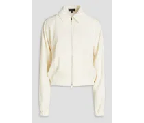 Textured crepe jacket - White
