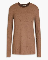 By Malene Birger Ribbed jersey top - Brown Brown