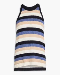 Autumn Cashmere Striped cotton top - Blue Blue