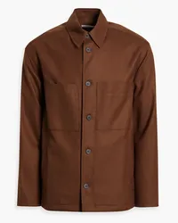 LE 17 SEPTEMBRE Wool-flannel overshirt - Brown Brown