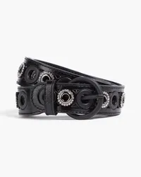 Sandro Embellished leather belt - Black Black