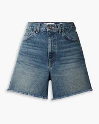 Nili Lotan Yoann frayed denim shorts - Blue Blue