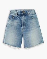 Nili Lotan Yoann frayed denim shorts - Blue Blue