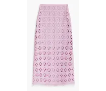 Crocheted cotton mini skirt - Purple