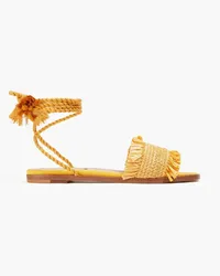 RED Valentino Faux raffia sandals - Yellow Yellow