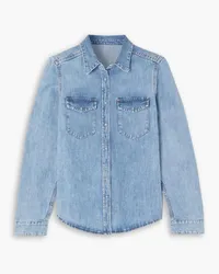 Fortela Brigitte topstitched denim shirt - Blue Blue