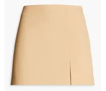 Stretch-cotton twill mini skirt - Neutral