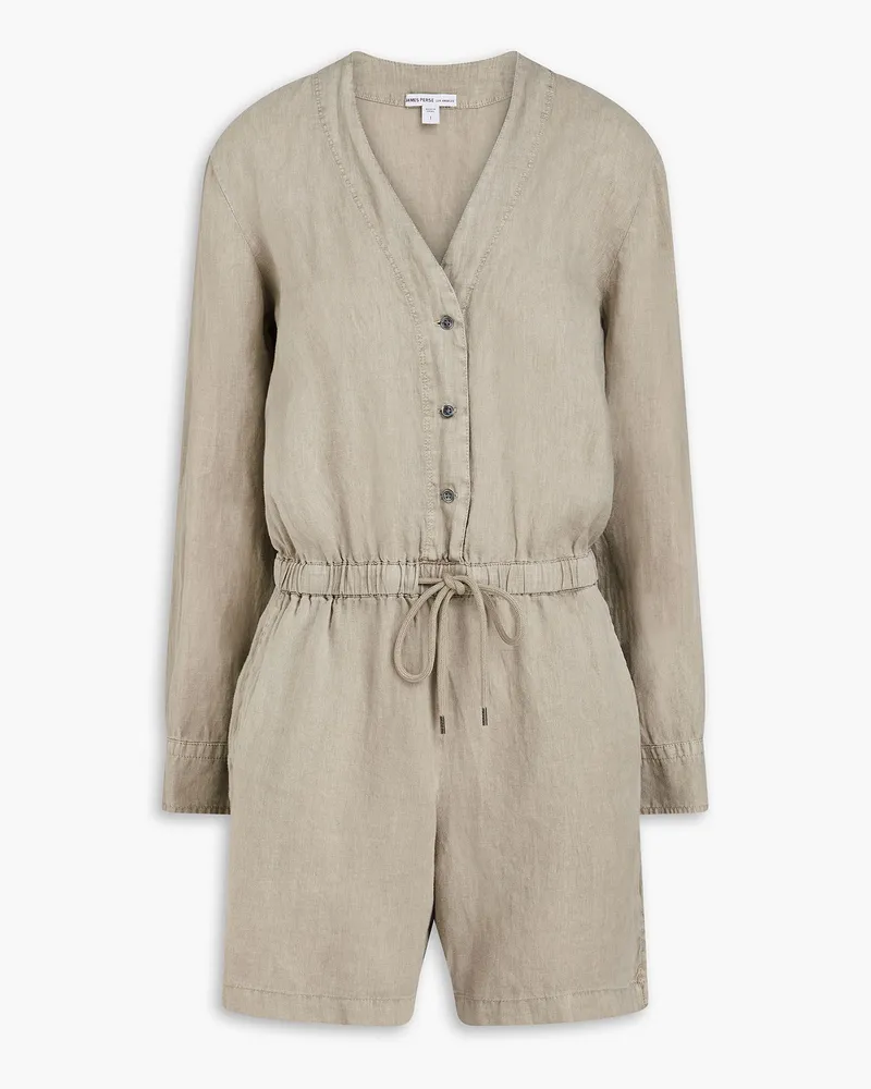 James Perse Linen playsuit - Gray Gray