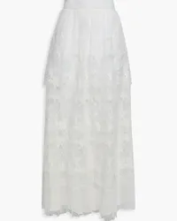 Valentino Garavani Tiered lace maxi skirt - White White