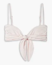 Johanna Ortiz Pearls at Sunrise knotted bikini top - Pink Pink