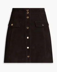 Claudie Pierlot Suede mini skirt - Brown Brown