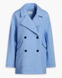 Holzweiler Fozia double-breasted wool-blend bouclé coat - Blue Blue