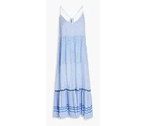 Printed woven midi dress - Blue