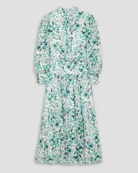 Cefinn Lorni tiered floral-print georgette midi dress - White White